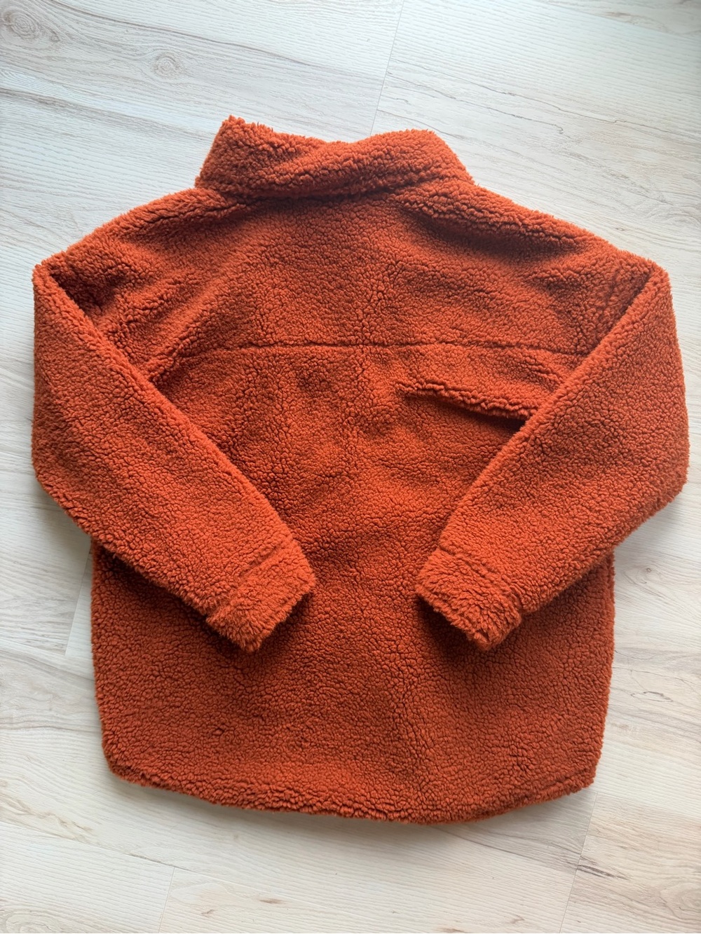 Thread & Supply Orange Sherpa Button Jacket - Picture 2 of 3